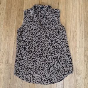 Animal print Thoery silk blouse